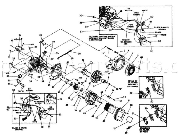 Page C Diagram and Parts List for 9779-0 6,500 XL Briggs and Stratton Generator
